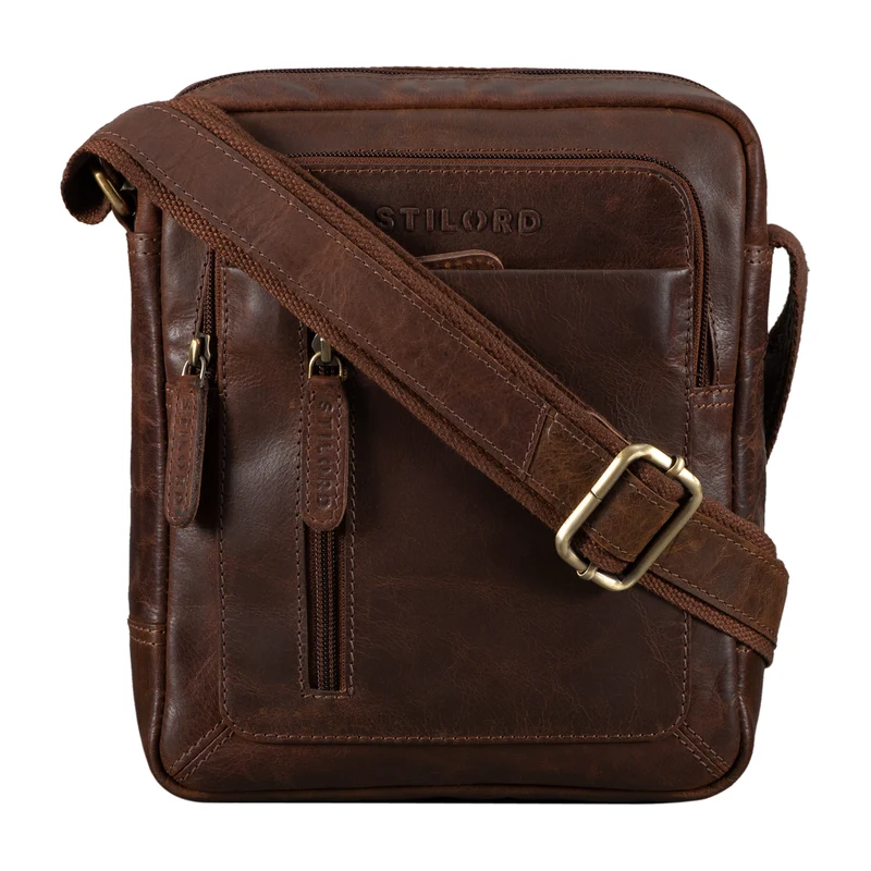 "Jamie" Herren Ledertasche Umhängetasche klein