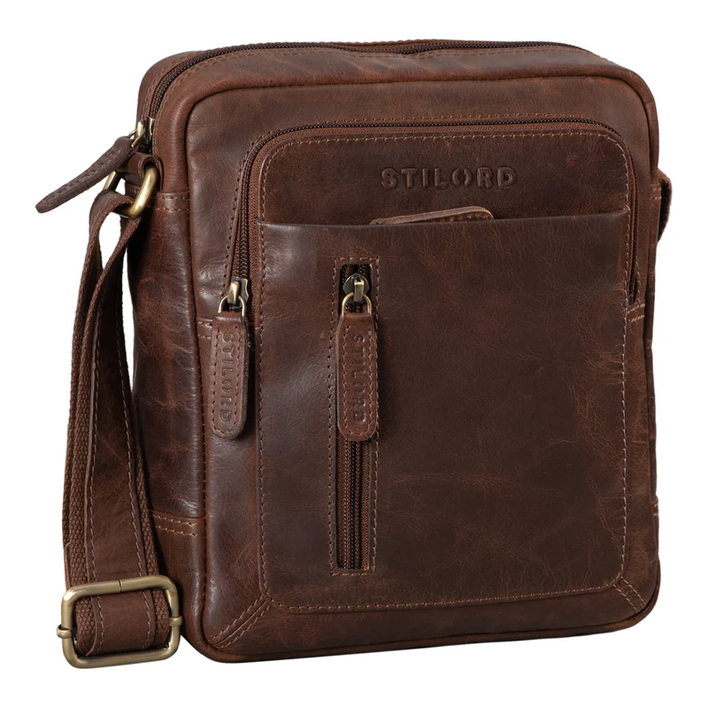 "Jamie" Herren Ledertasche Umhängetasche klein