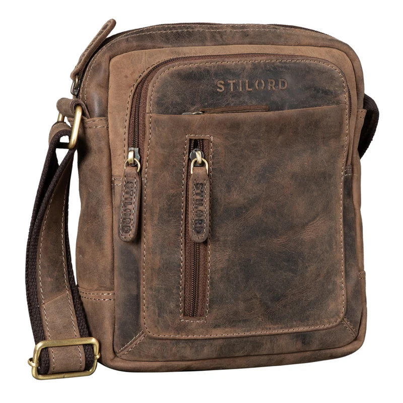"Jamie" Herren Ledertasche Umhängetasche klein