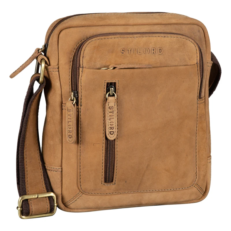 "Jamie" Herren Ledertasche Umhängetasche klein