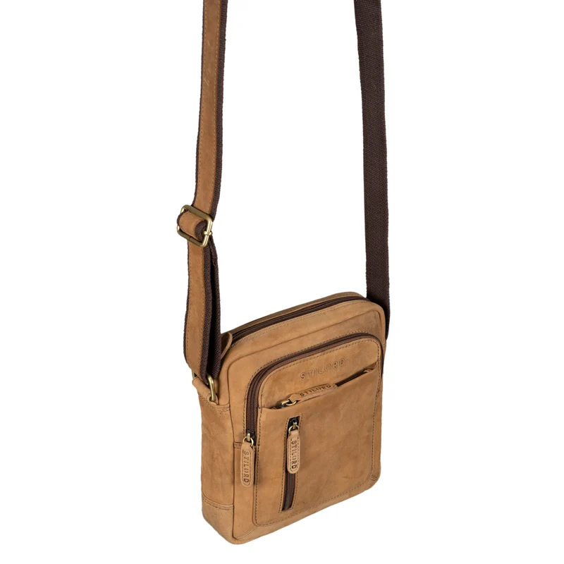 "Jamie" Herren Ledertasche Umhängetasche klein