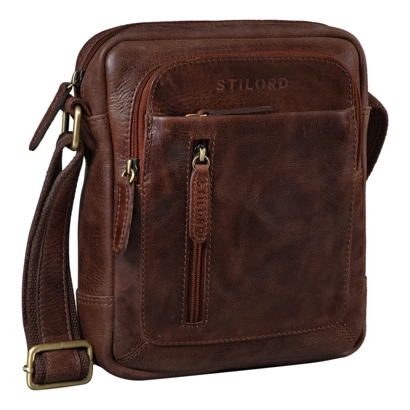 "Jamie" Herren Ledertasche Umhängetasche klein