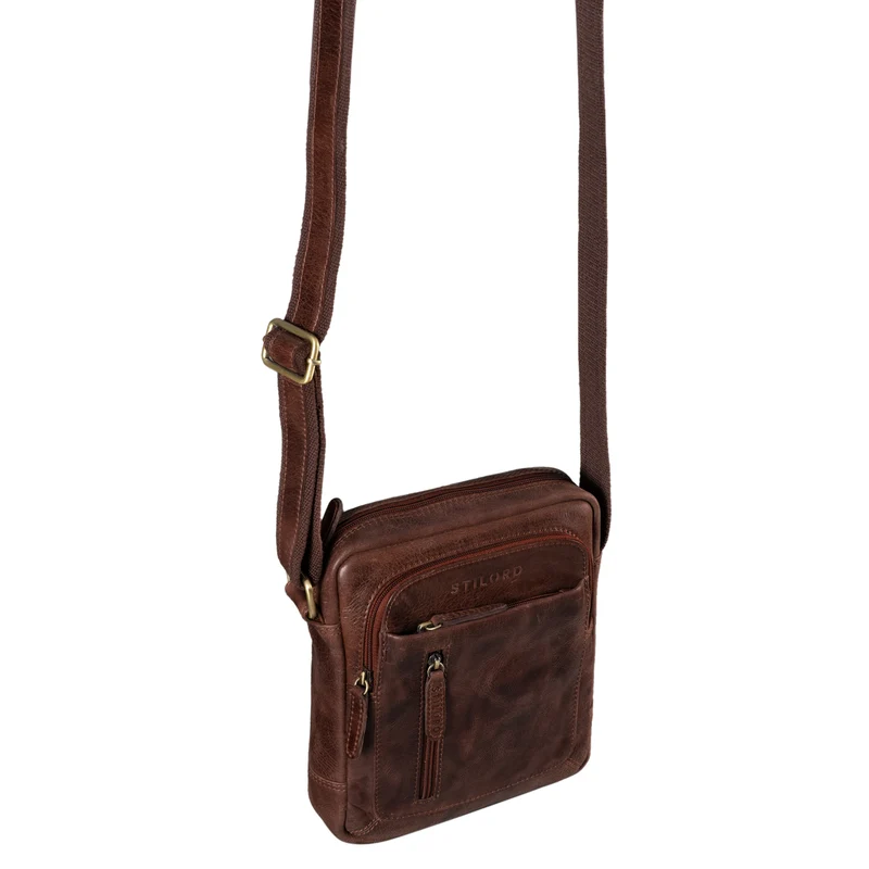 "Jamie" Herren Ledertasche Umhängetasche klein