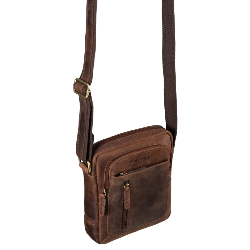 "Jamie" Herren Ledertasche Umhängetasche klein