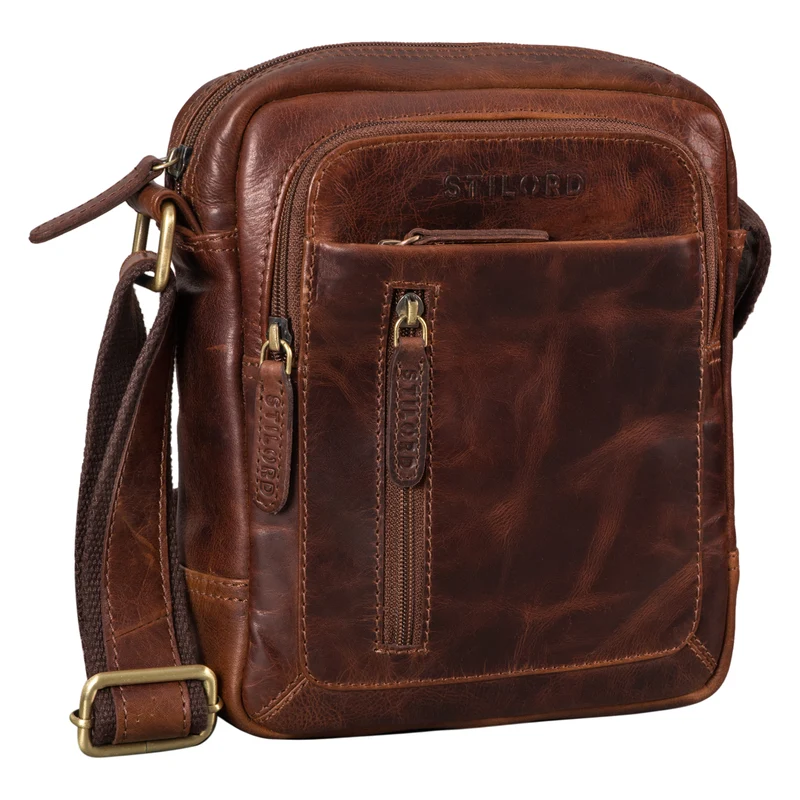 "Jamie" Herren Ledertasche Umhängetasche klein