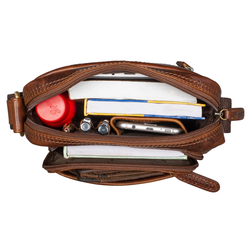 "Jamie" Herren Ledertasche Umhängetasche klein