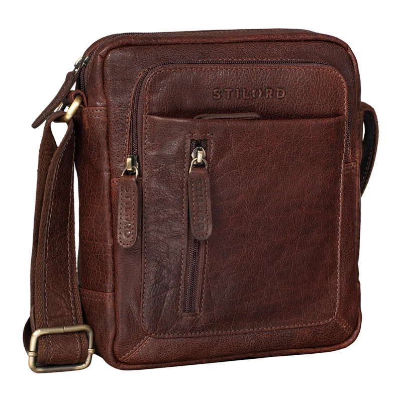 "Jamie" Herren Ledertasche Umhängetasche klein