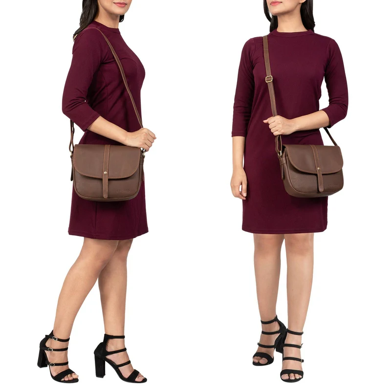 B-WARE "Kira" Umhängetasche Frauen Leder Vintage