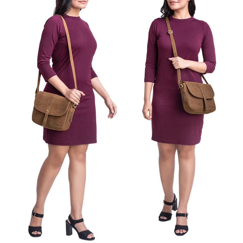 B-WARE "Kira" Umhängetasche Frauen Leder Vintage
