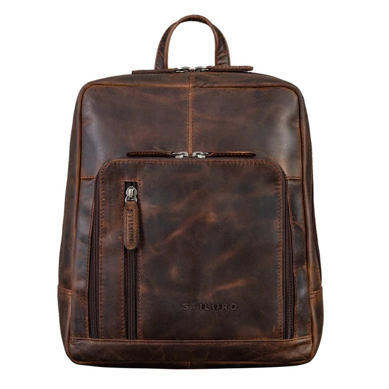 "Walker" Leder Rucksack Daypack Klein Robust