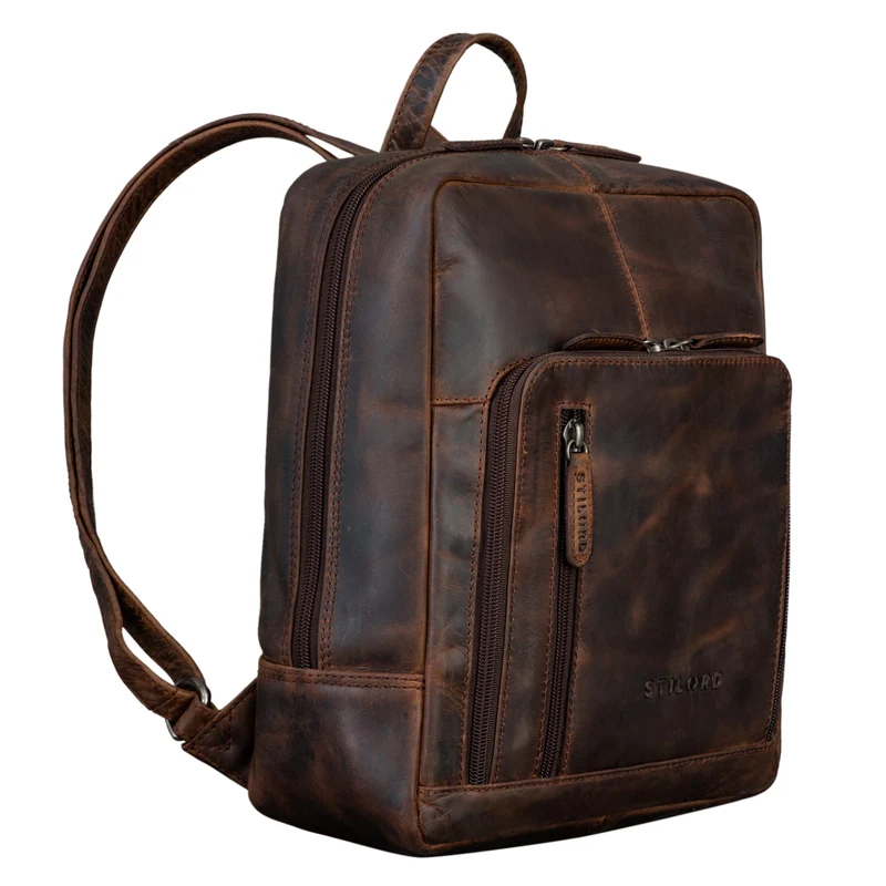 "Walker" Leder Rucksack Daypack Klein Robust