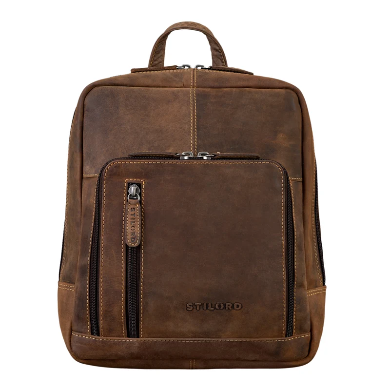 "Walker" Leder Rucksack Daypack Klein Robust