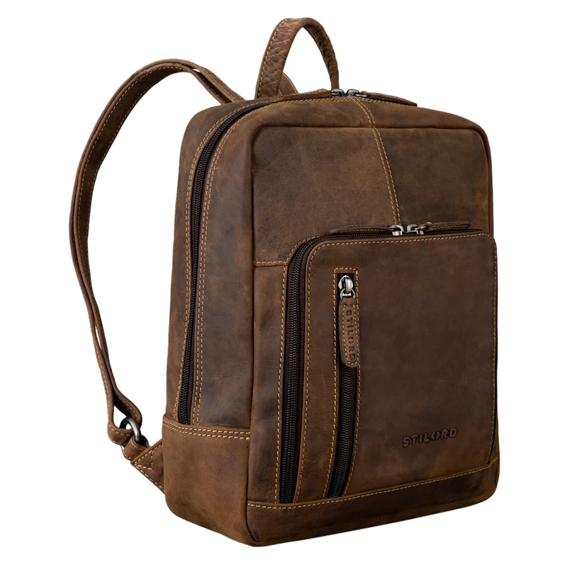"Walker" Leder Rucksack Daypack Klein Robust