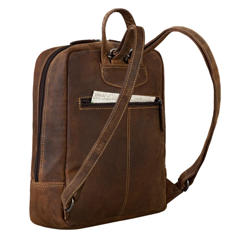 "Walker" Leder Rucksack Daypack Klein Robust