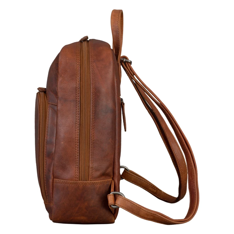 "Walker" Leder Rucksack Daypack Klein Robust