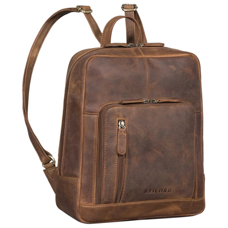 "Walker" Leder Rucksack Daypack Klein Robust