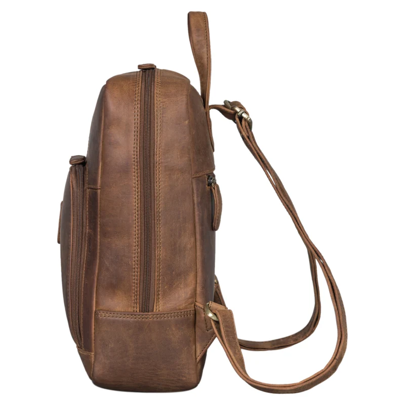 "Walker" Leder Rucksack Daypack Klein Robust