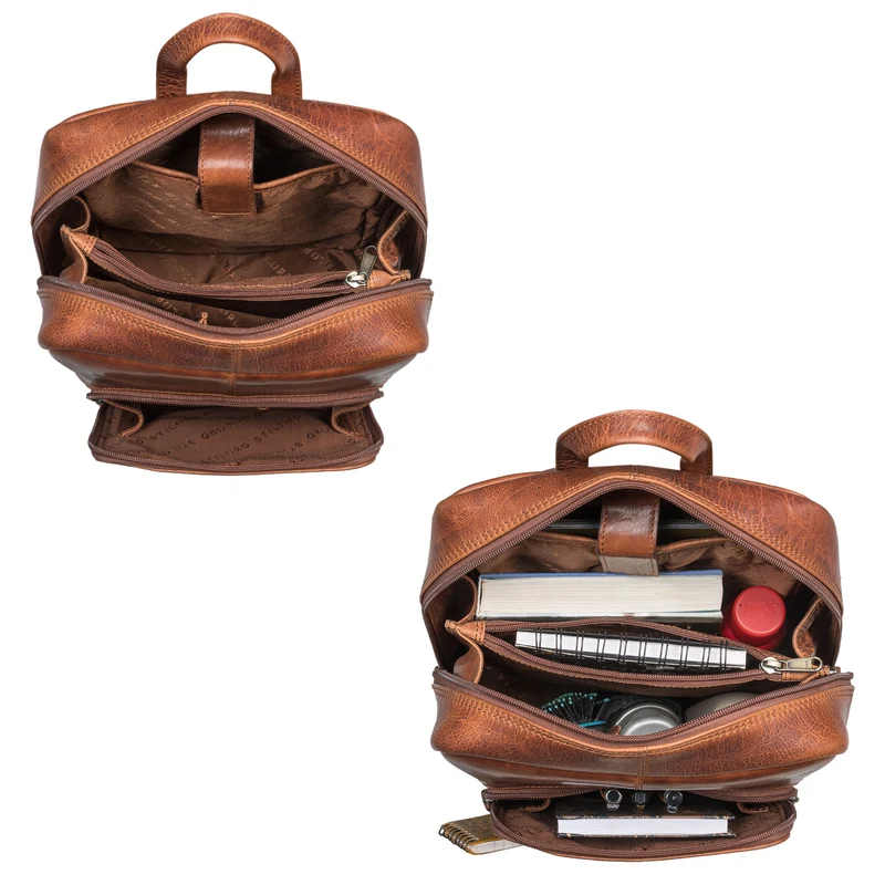 "Walker" Leder Rucksack Daypack Klein Robust