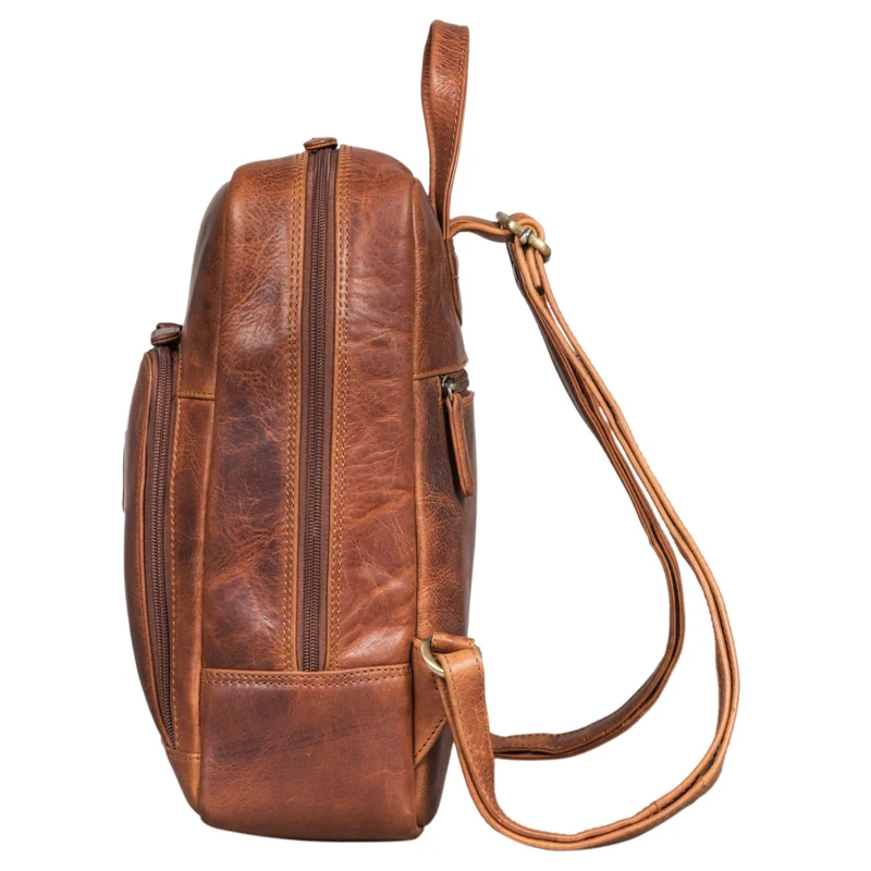 "Walker" Leder Rucksack Daypack Klein Robust