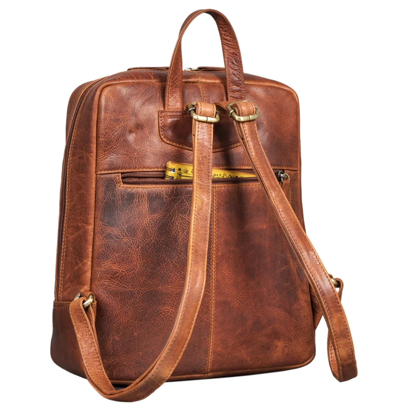 "Walker" Leder Rucksack Daypack Klein Robust