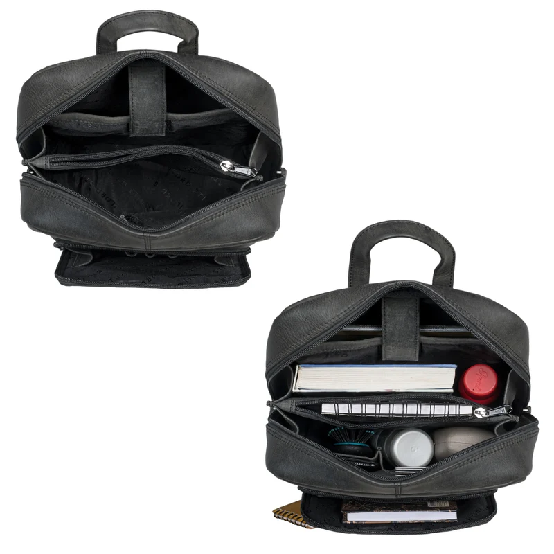 "Walker" Leder Rucksack Daypack Klein Robust