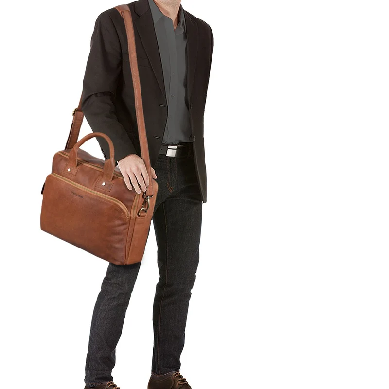 B-WARE "Hector" Große Business Ledertasche für Herren