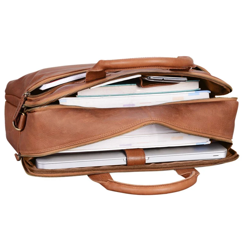 B-WARE "Hector" Große Business Ledertasche für Herren