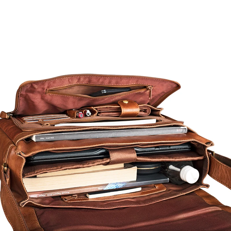 B-WARE "Jan" 15,6 Zoll Laptoptasche Leder