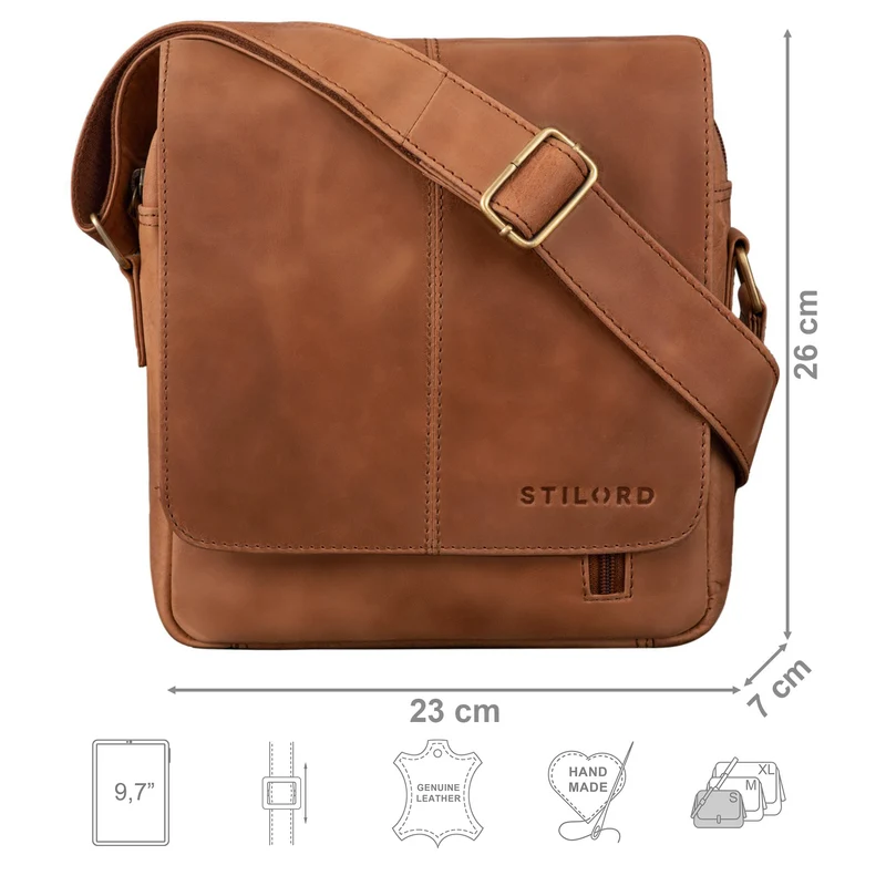 "Matt" Herrenhandtasche Leder Umhängetasche Männner Vintage