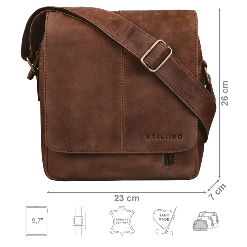 "Matt" Herrenhandtasche Leder Umhängetasche Männner Vintage