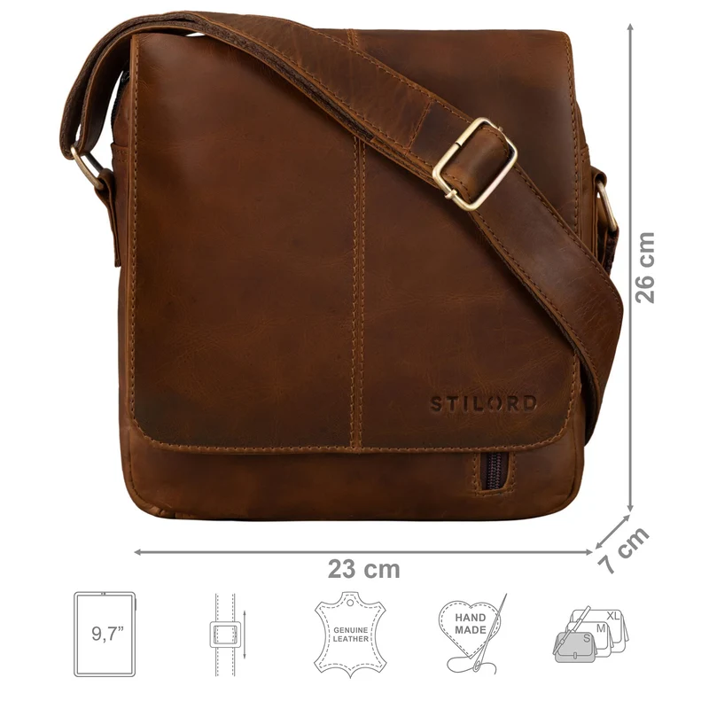"Matt" Herrenhandtasche Leder Umhängetasche Männner Vintage