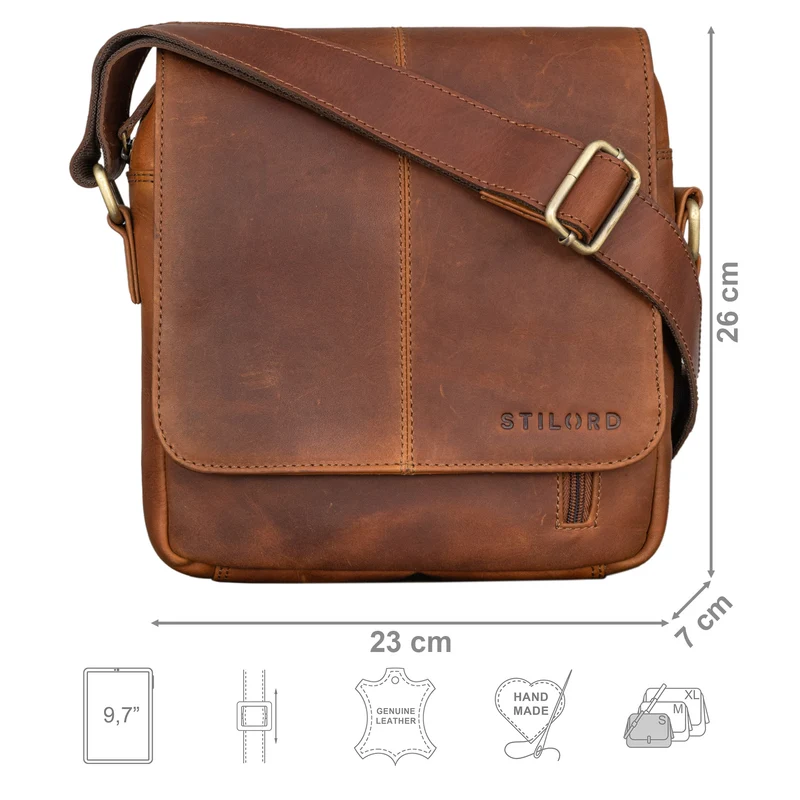 "Matt" Herrenhandtasche Leder Umhängetasche Männner Vintage