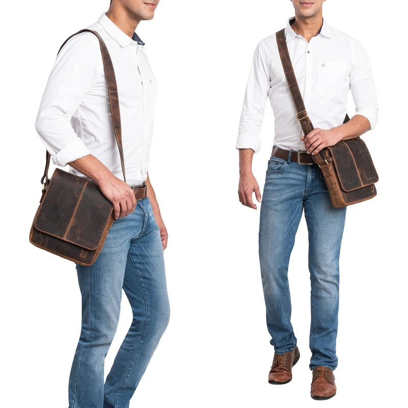 "Matt" Herrenhandtasche Leder Umhängetasche Männner Vintage