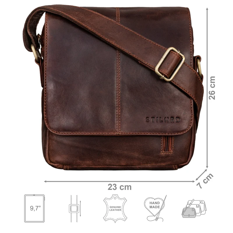 "Matt" Herrenhandtasche Leder Umhängetasche Männner Vintage