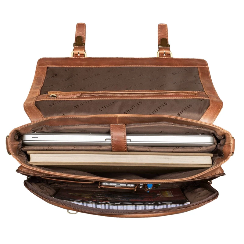 B-WARE "Calvin" Businesstasche Leder Groß
