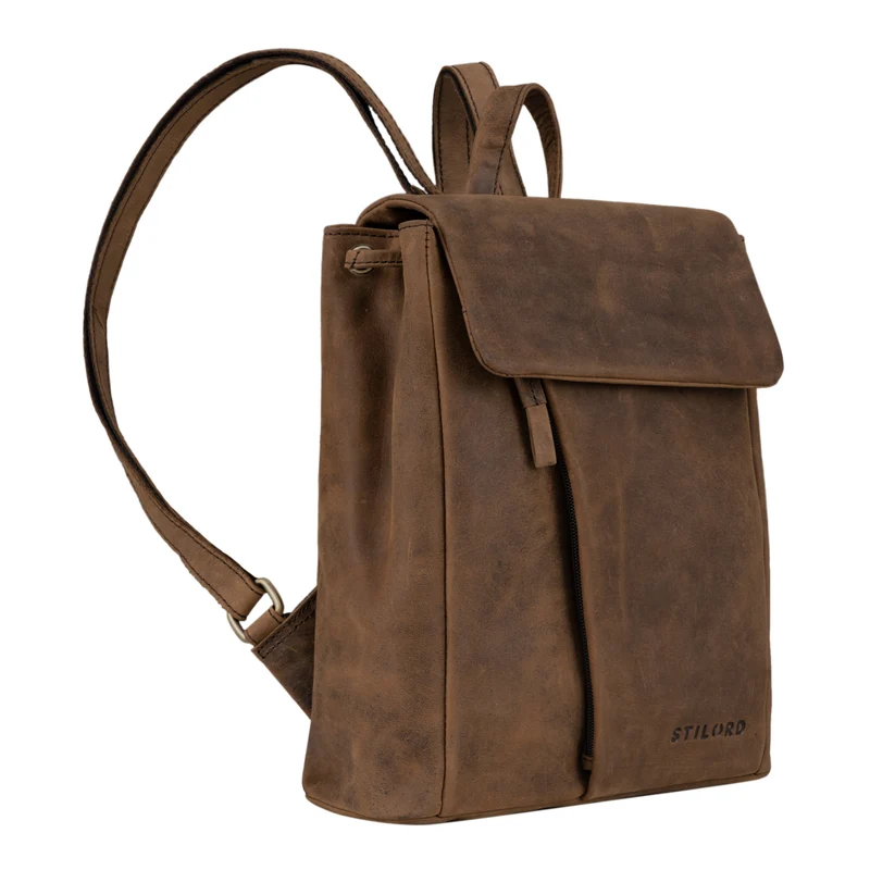 "Anita" Lederrucksack Damen Klein Vintage