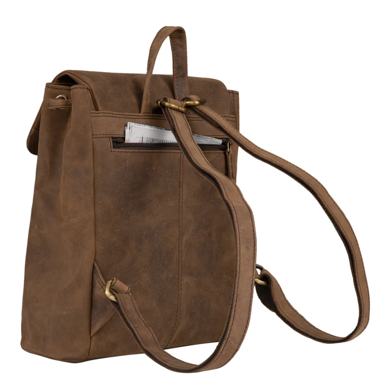 "Anita" Lederrucksack Damen Klein Vintage