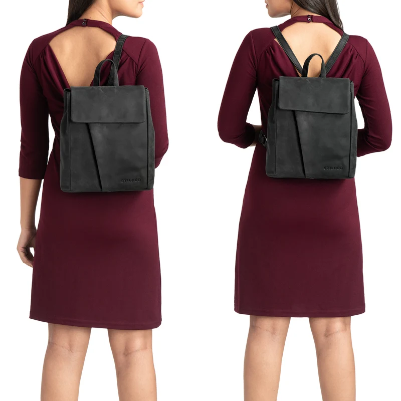 "Anita" Lederrucksack Damen Klein Vintage