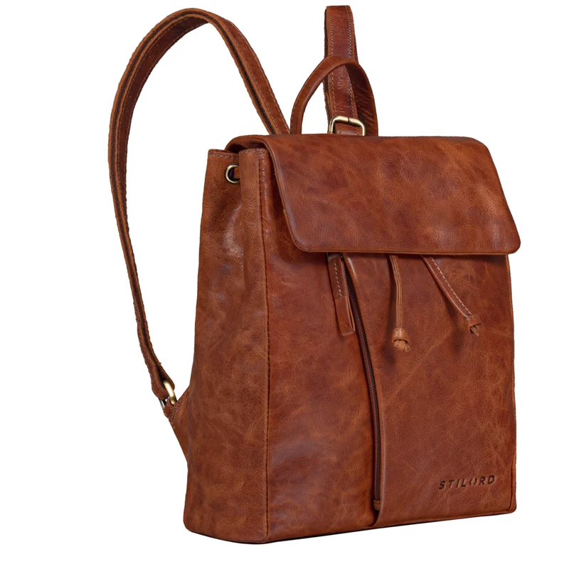 "Anita" Lederrucksack Damen Klein Vintage