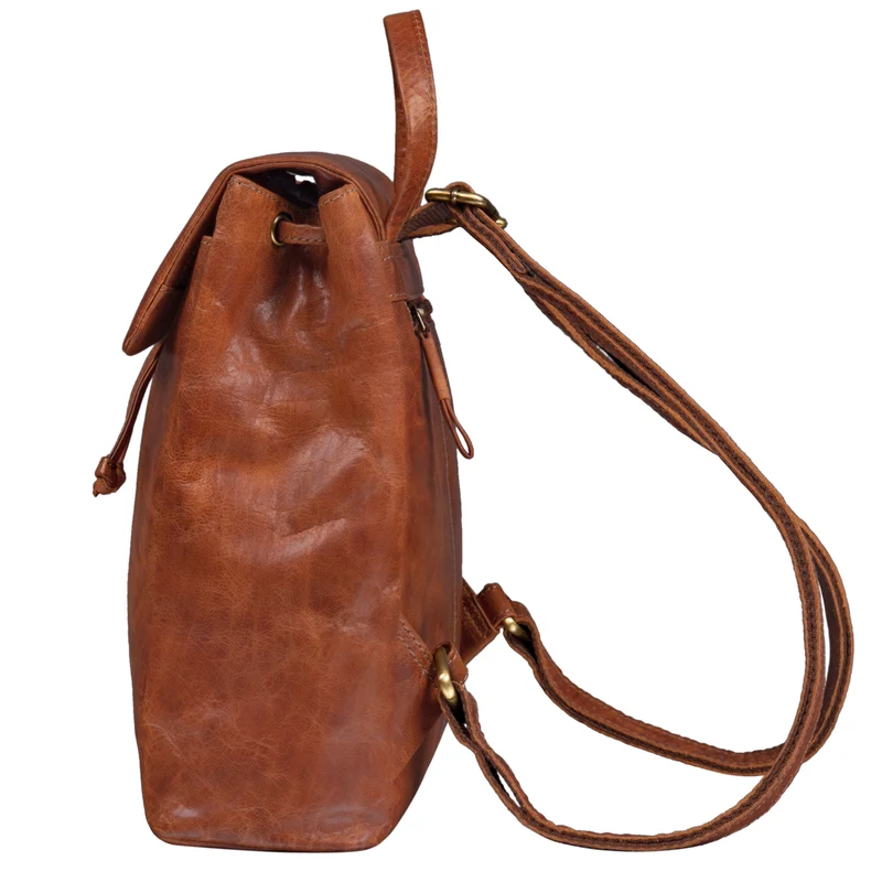 "Anita" Lederrucksack Damen Klein Vintage
