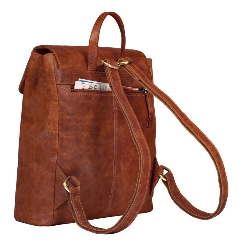 "Anita" Lederrucksack Damen Klein Vintage
