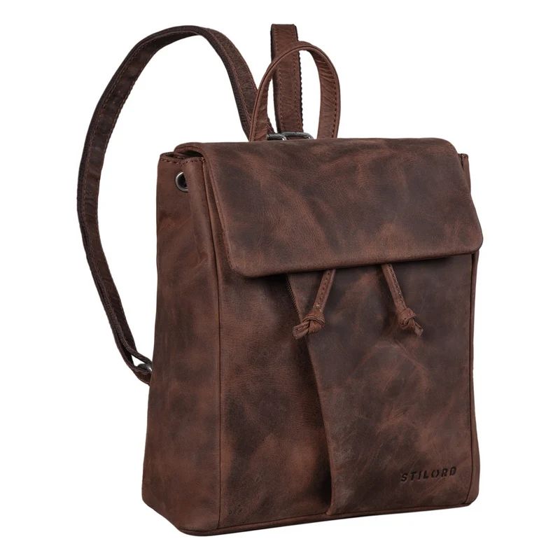 "Anita" Lederrucksack Damen Klein Vintage