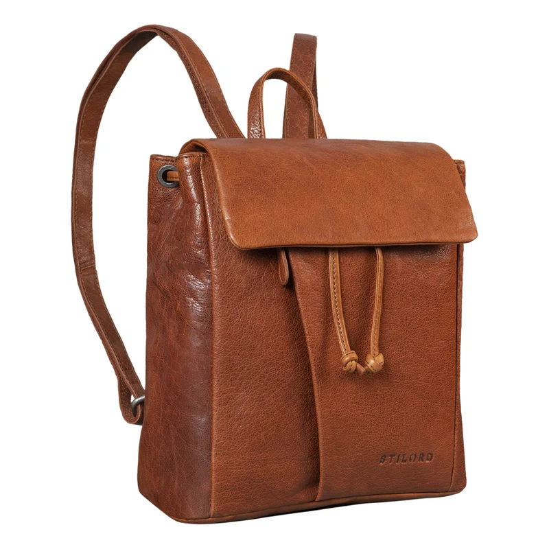 "Anita" Lederrucksack Damen Klein Vintage