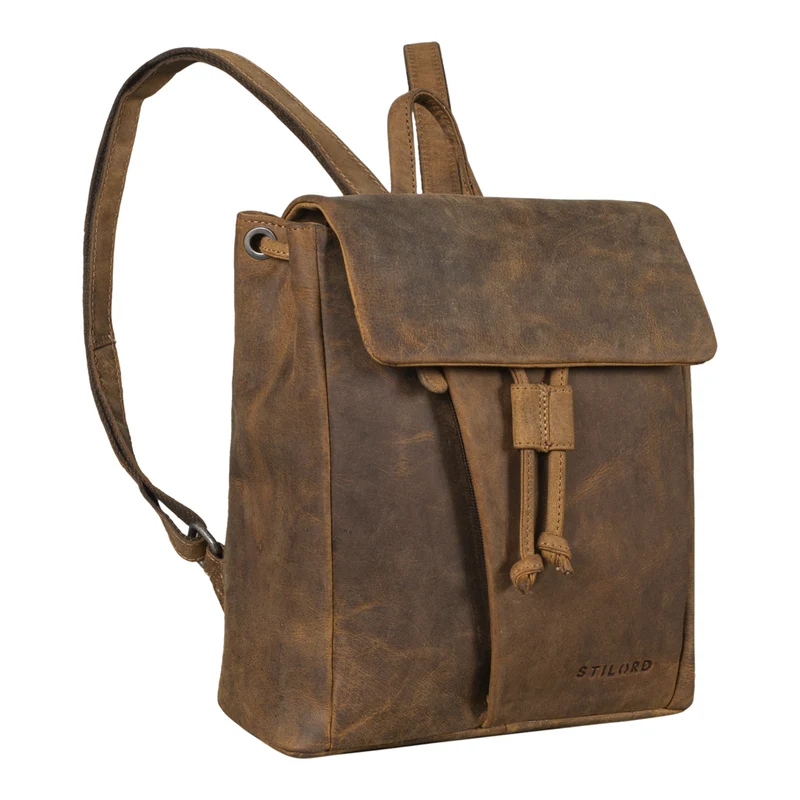 "Anita" Lederrucksack Damen Klein Vintage