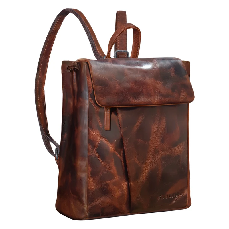"Anita" Lederrucksack Damen Klein Vintage