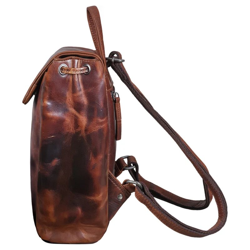"Anita" Lederrucksack Damen Klein Vintage