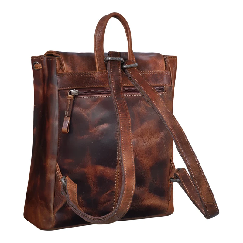 "Anita" Lederrucksack Damen Klein Vintage