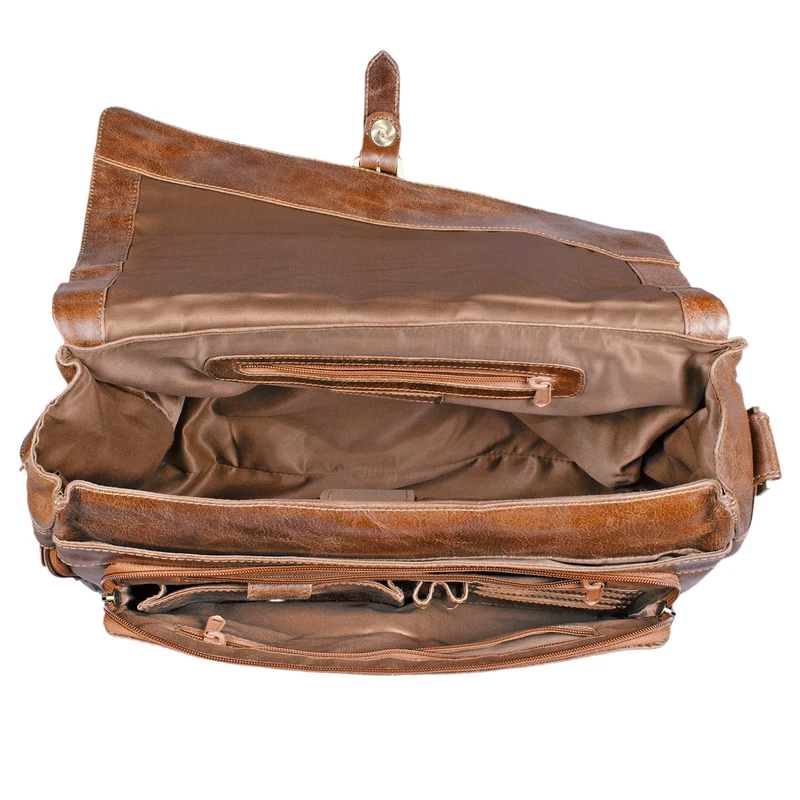 B-WARE "Merlin" Vintage Leder Umhängetasche Damen Herren