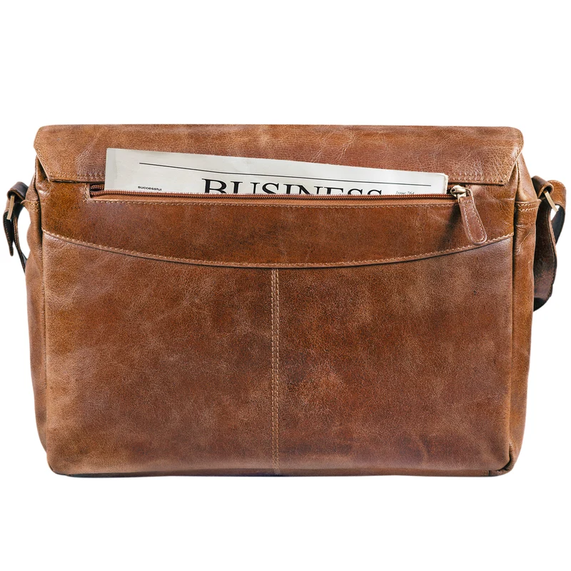 B-WARE "Merlin" Vintage Leder Umhängetasche Damen Herren