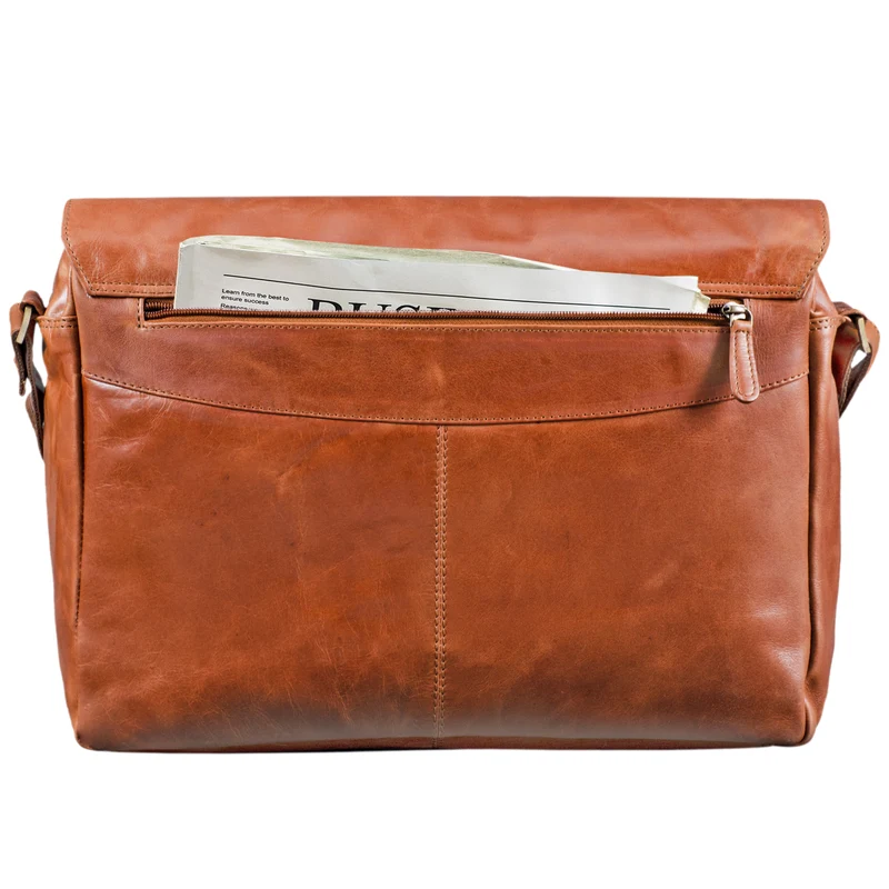 B-WARE "Merlin" Vintage Leder Umhängetasche Damen Herren
